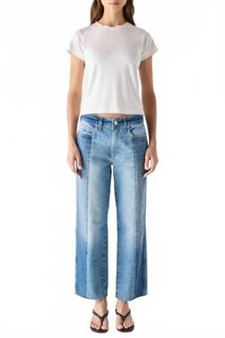 NEW AMO billie straight leg jeans in shadow light-wash